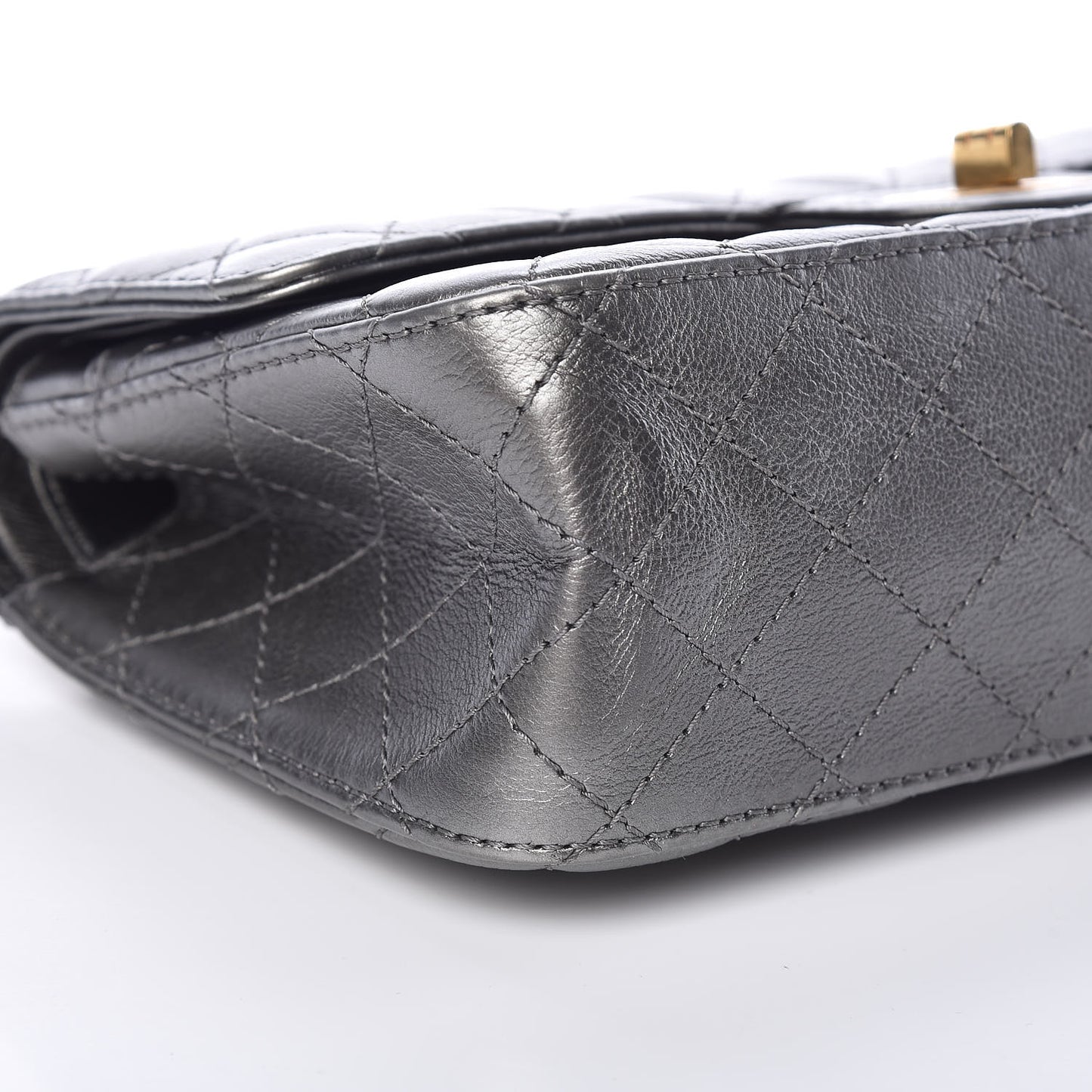 Metallic Calfskin Quilted 2.55 Reissue 225 Flap Charcoal