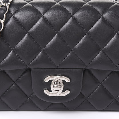 Chanel Lambskin Quilted Mini Rectangular Flap Black 9 of 10