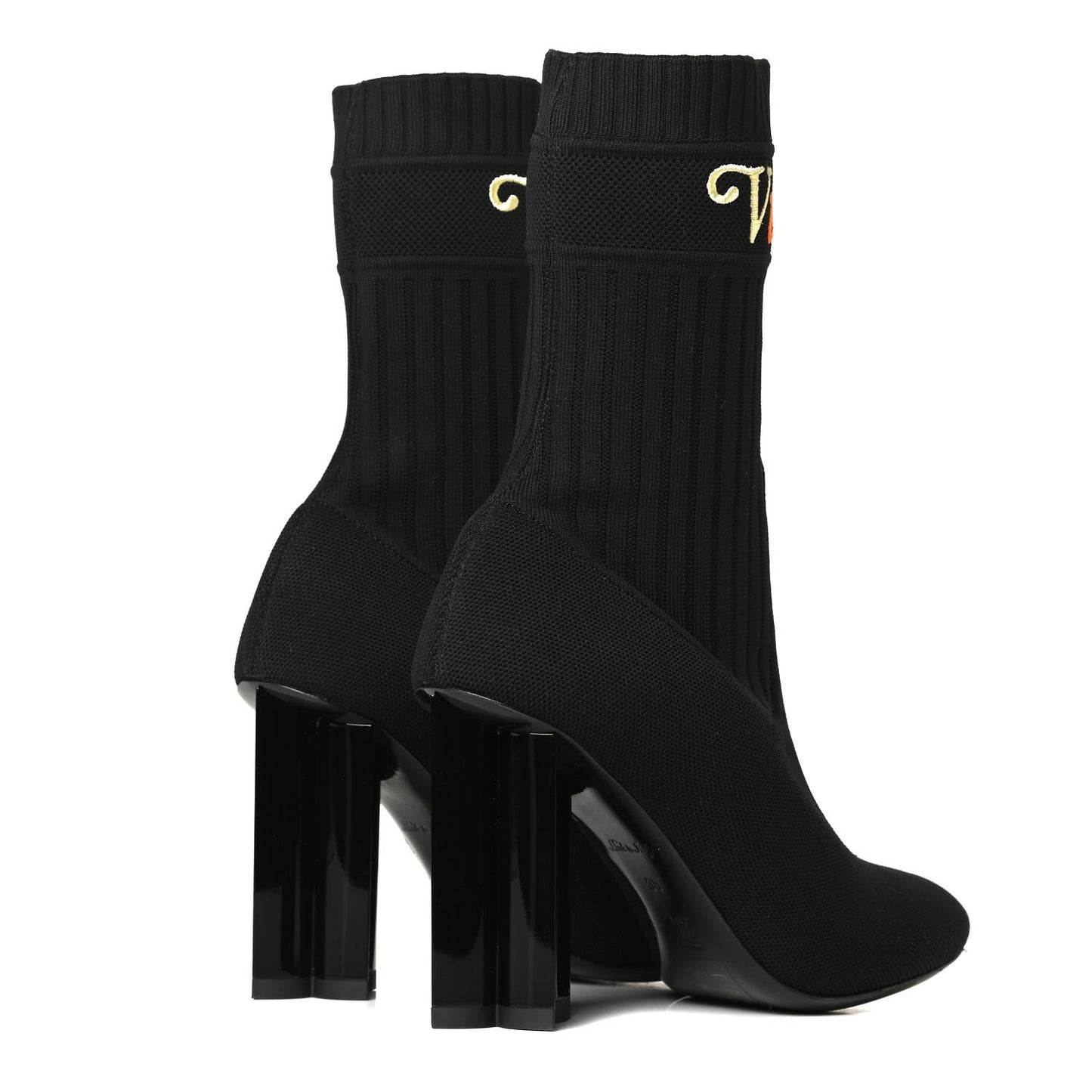 Stretch Fabric New Wave Silhouette Ankle Boots 38 Black