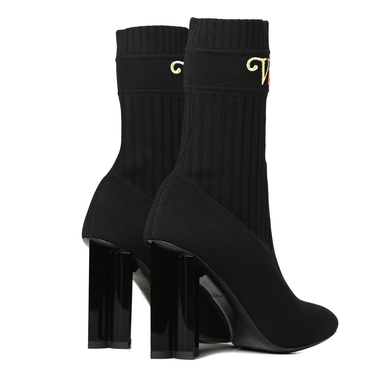 Louis Vuitton Stretch Fabric New Wave Silhouette Ankle Boots 38 Black 3 of 9