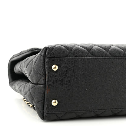 Chanel Caviar Quilted Medium Coco Handle Flap Black 8 of 11