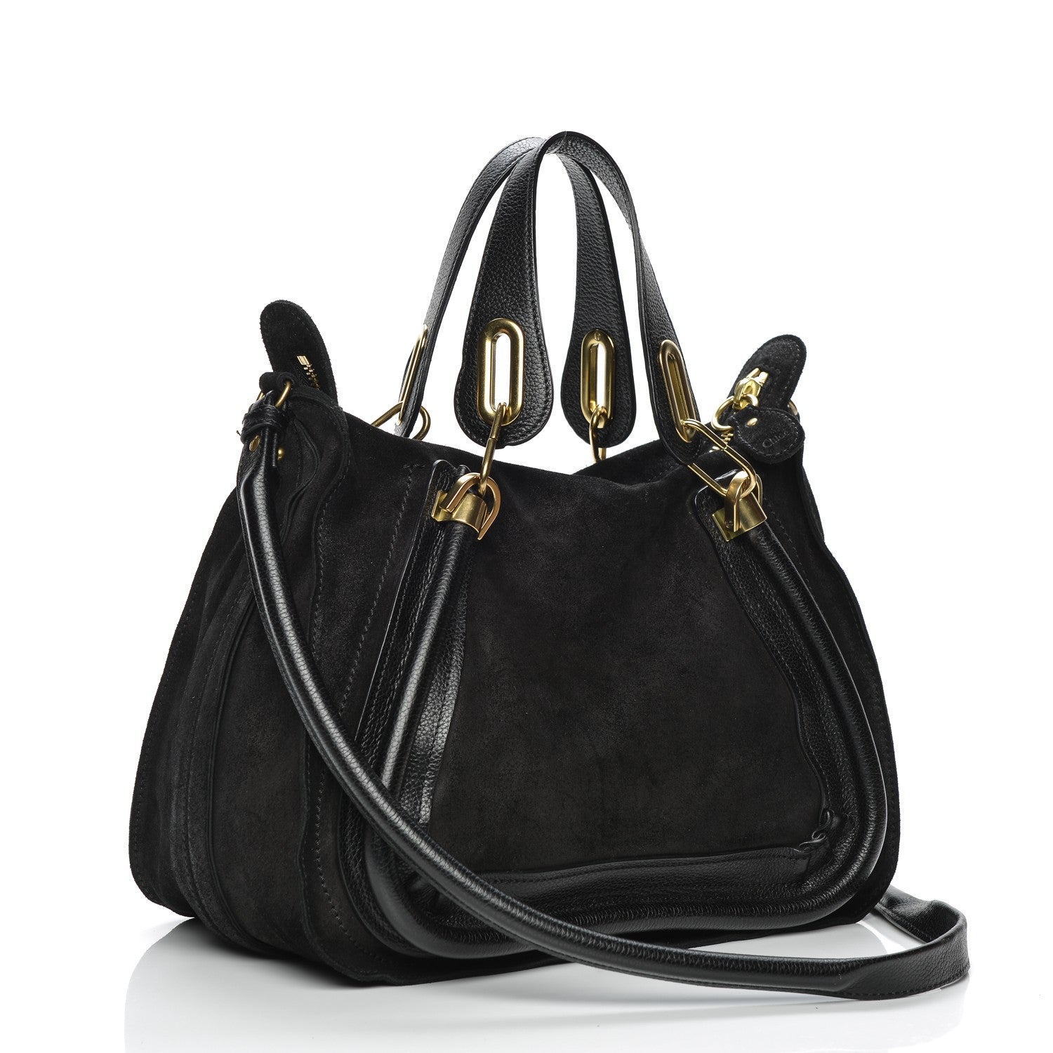 Chloe Suede Calfskin Small Paraty Black 3 of 8