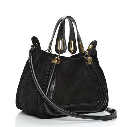 Chloe Suede Calfskin Small Paraty Black 3 of 8