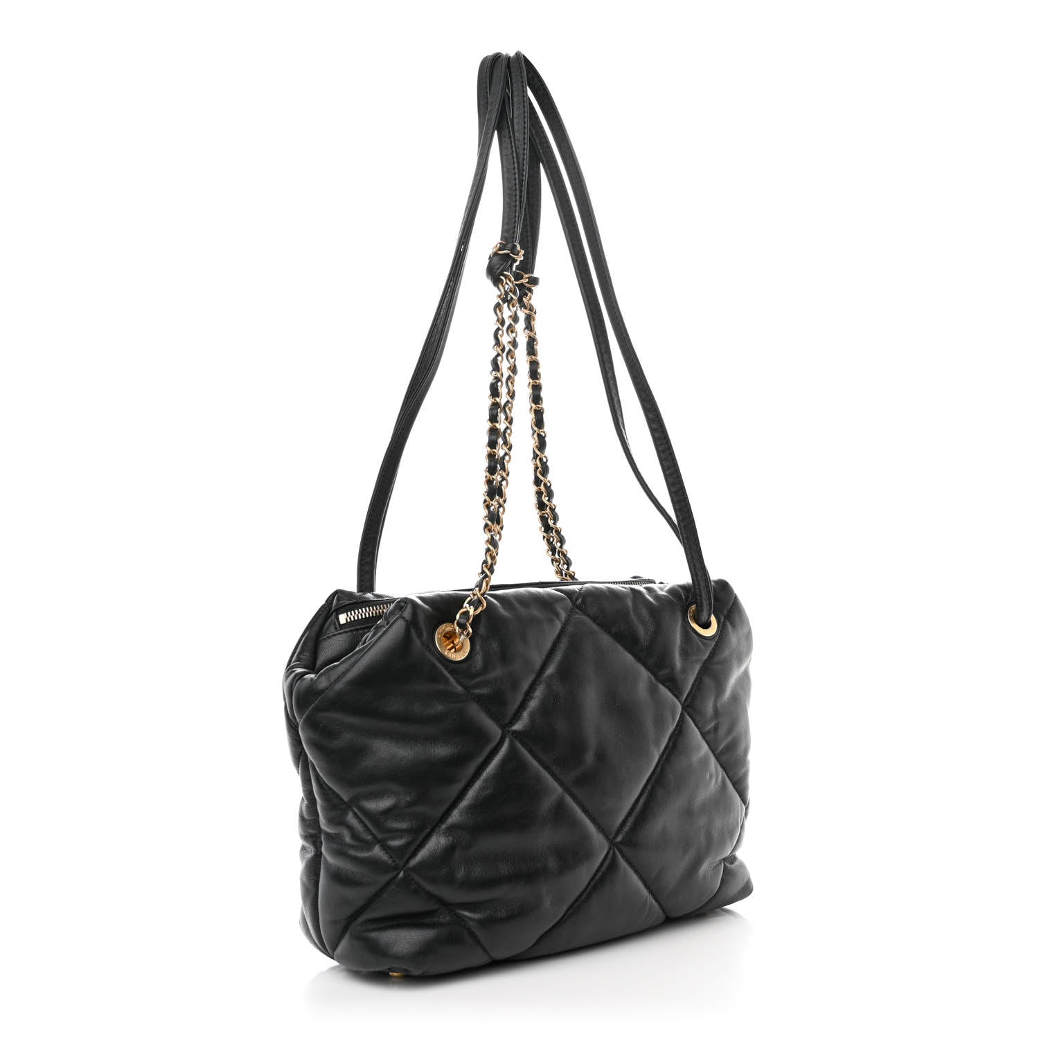 Chanel Lambskin Quilted Medium Bowling Bag Black 5 of 14