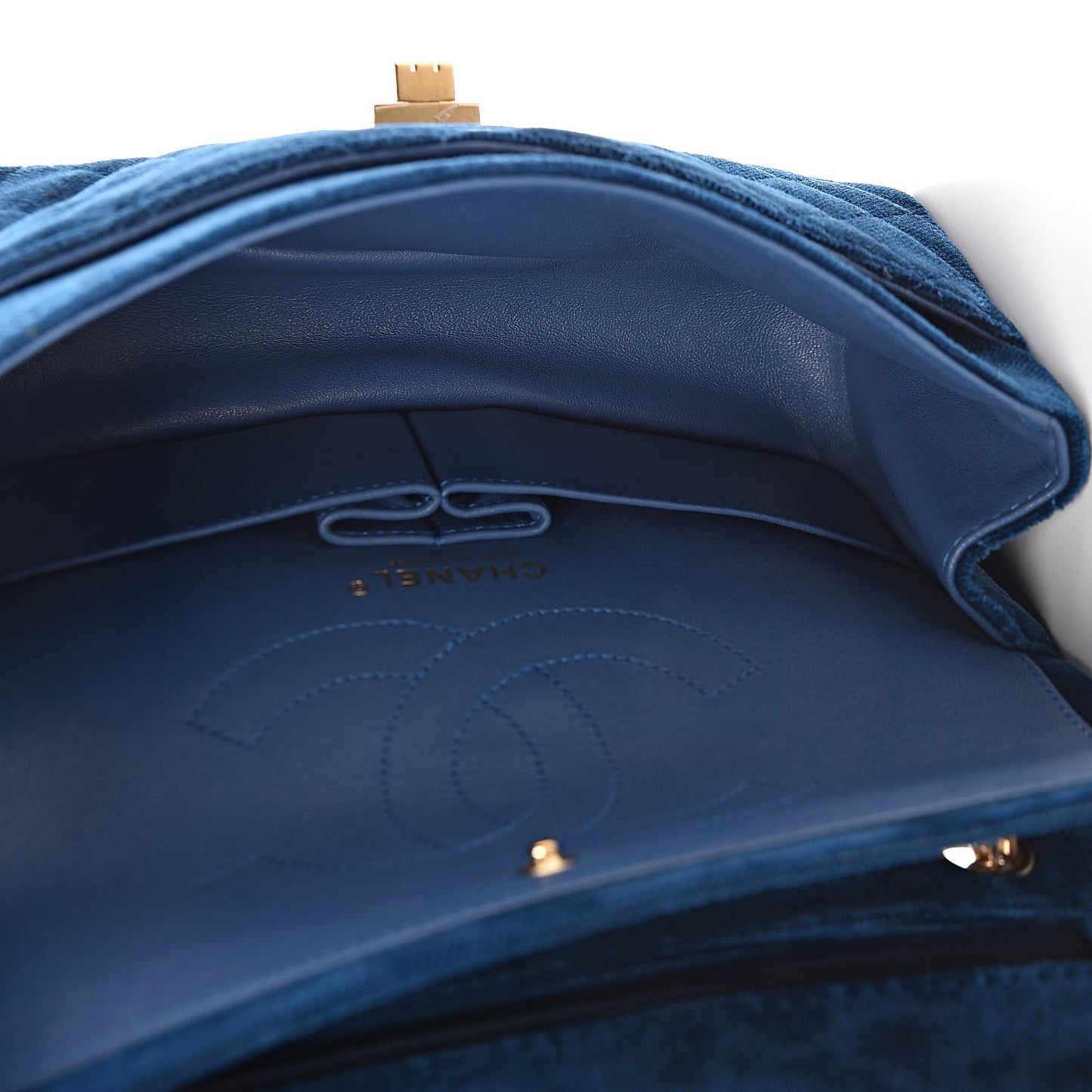 Velvet Quilted 2.55 Reissue 225 Flap Blue