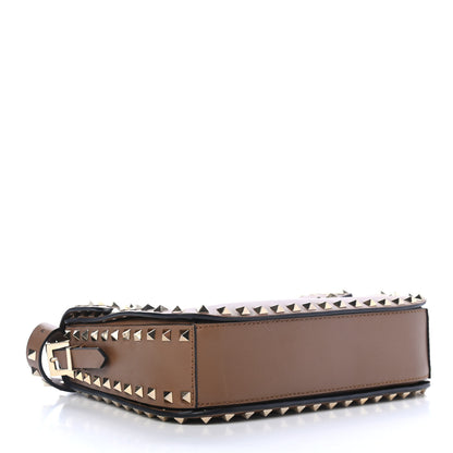 Valentino Garavani Vitello Medium Rockstud Flap Saddle Bag Nocciola 3 of 4