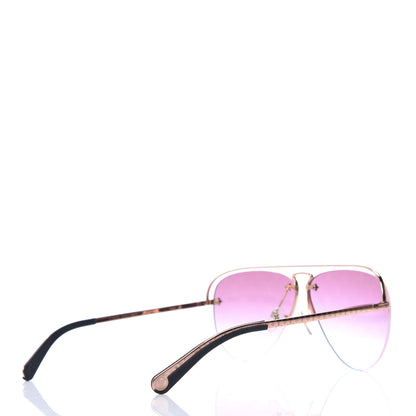 Louis Vuitton Monogram Grease Sunglasses Z1280W Gold 4 of 4