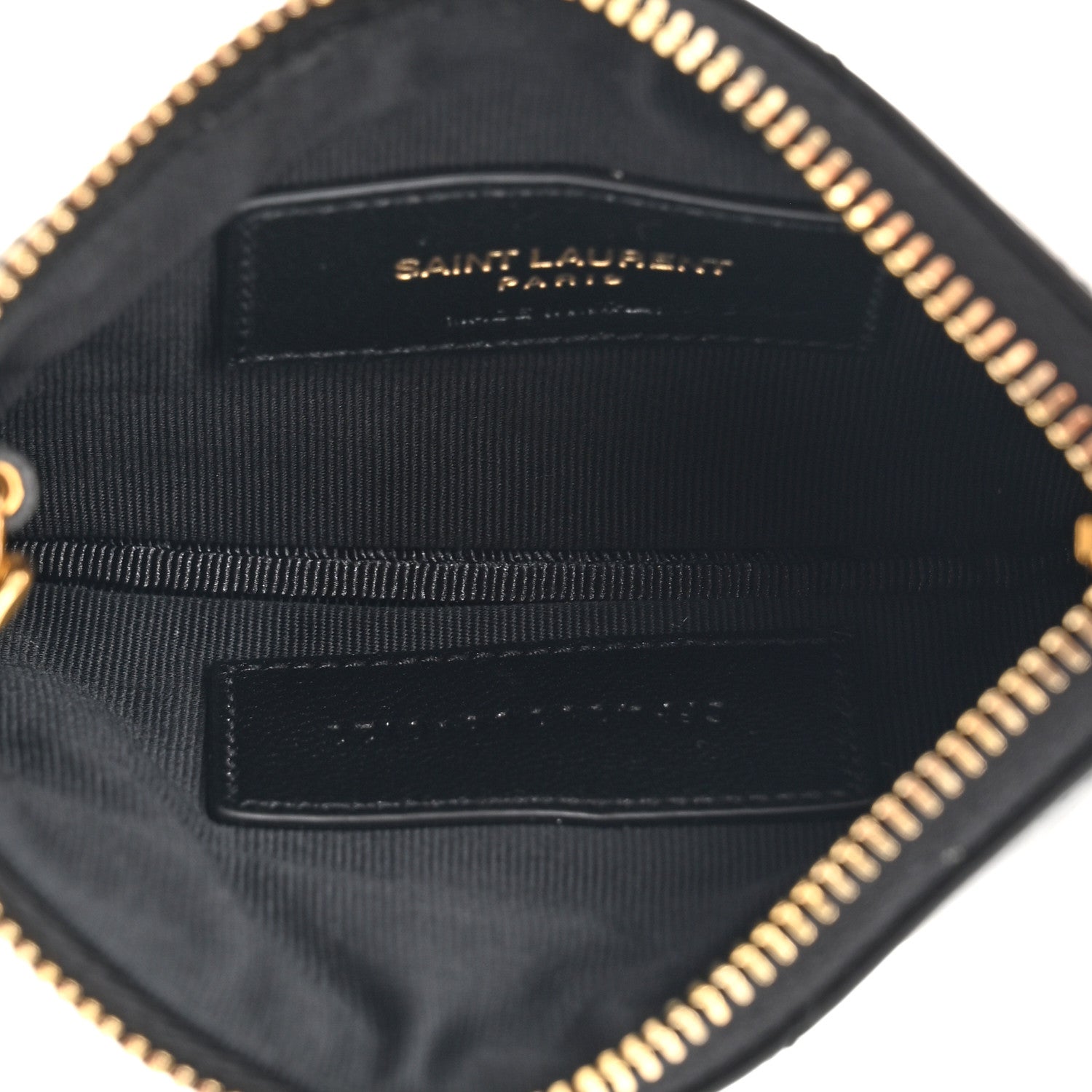 Saint Laurent Calfskin Matelasse Monogram Key Pouch Black 5 of 8