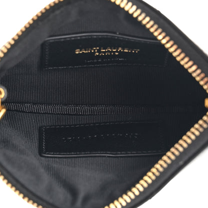 Saint Laurent Calfskin Matelasse Monogram Key Pouch Black 5 of 8