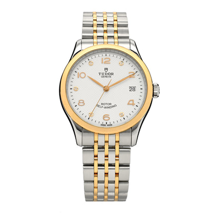 TUDOR Stainless Steel 18K Rose Gold Diamond 36mm 1926 Automatic Watch White 91451 1 of 5