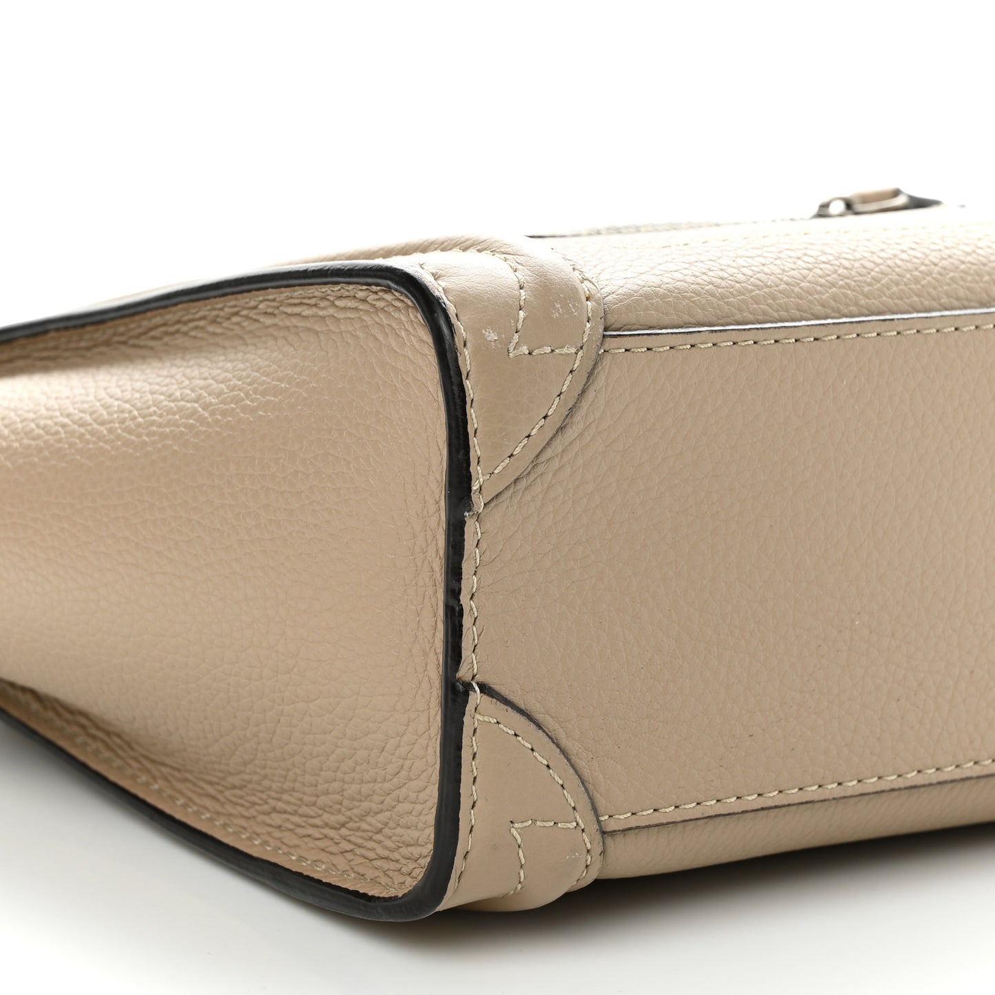 Drummed Calfskin Nano Luggage Dune
