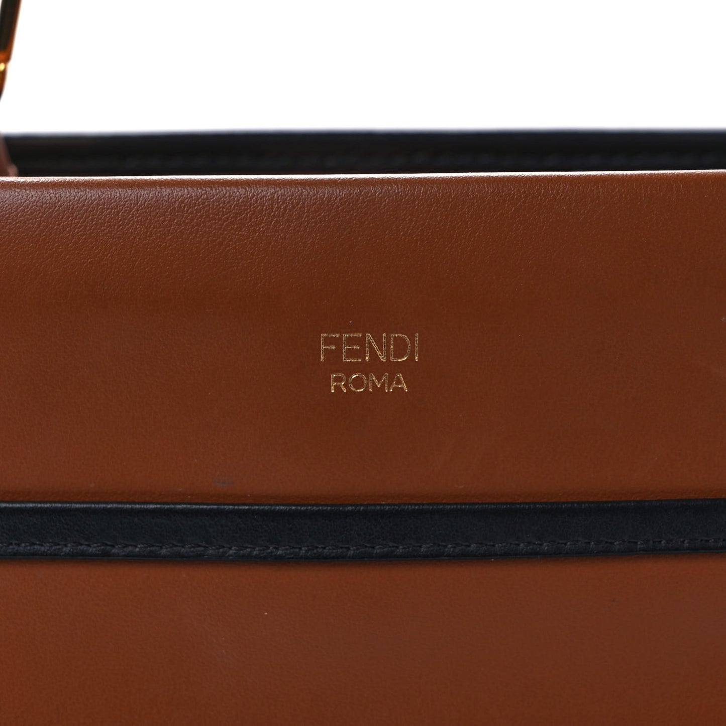 Vitello Century Opaco F is Fendi Bi-Color Small Runaway Satchel Corteccia Black