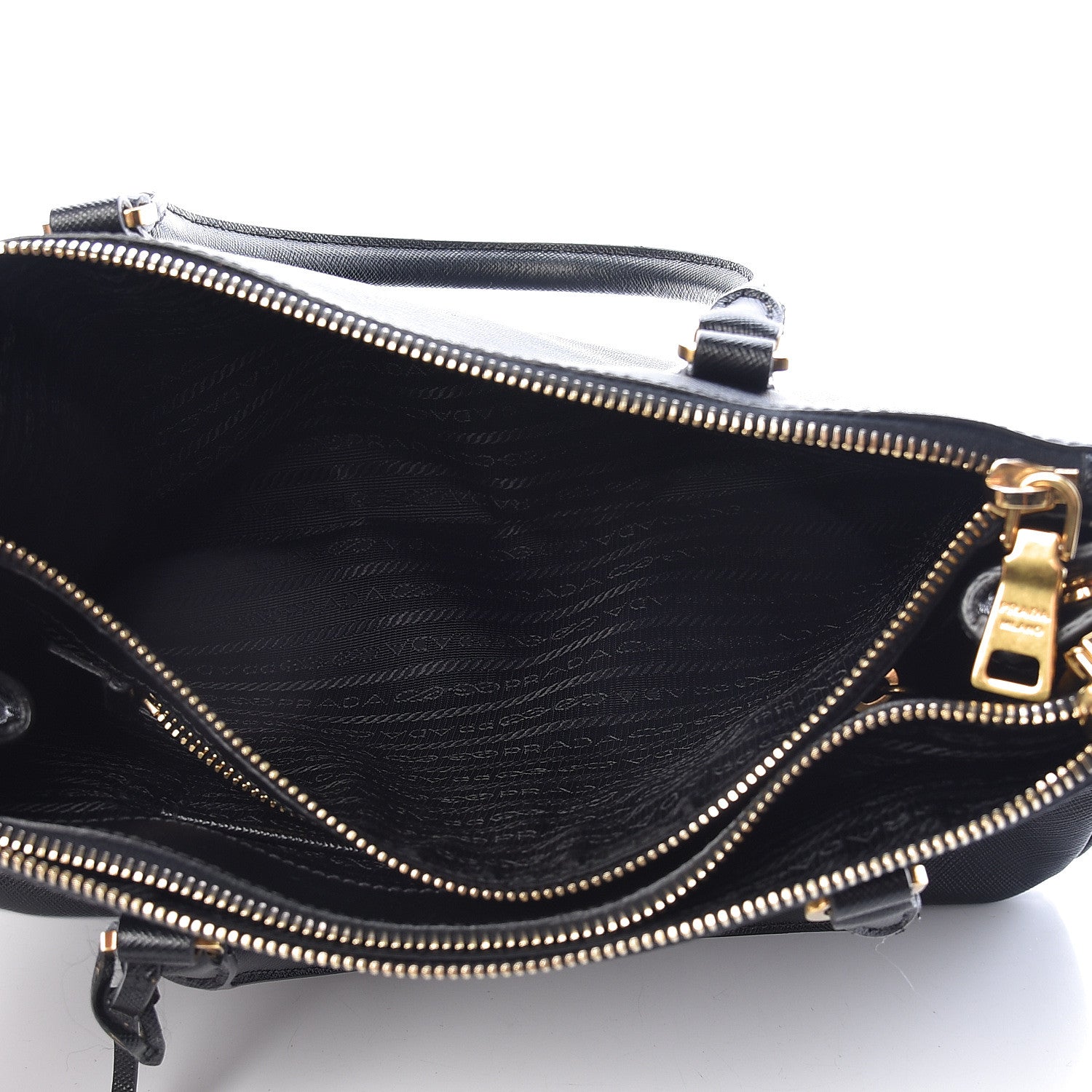 Prada Saffiano Small Galleria Double Zip Tote Black 7 of 20