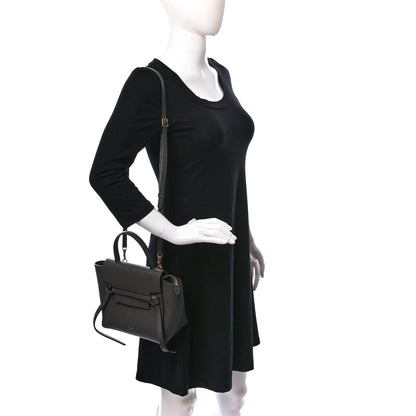Celine Grained Calfskin Nano Belt Bag Grey 2 of 9