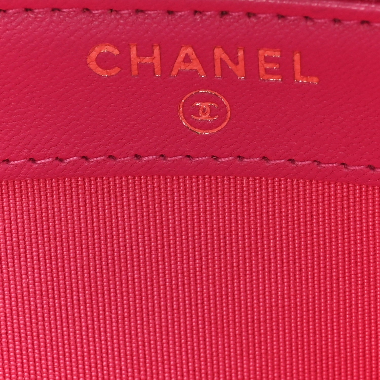 Chanel Lambskin Chevron Quilted Small Clutch With Chain Pink 5 of 10
