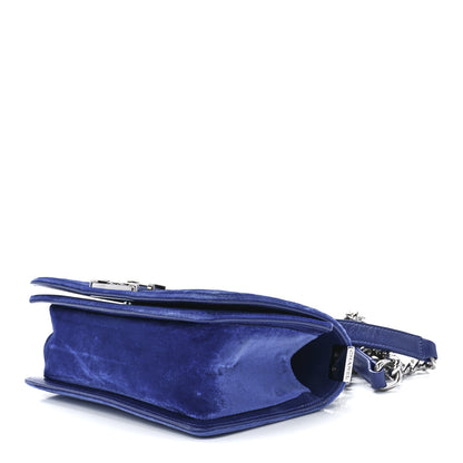 Chanel Velvet Quilted Small Boy Flap Blue 9 of 11