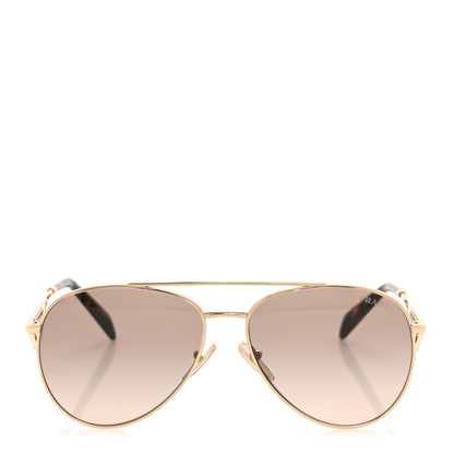 Prada Aviator Sunglasses SPR 73Z Gold Tortoise 2 of 7