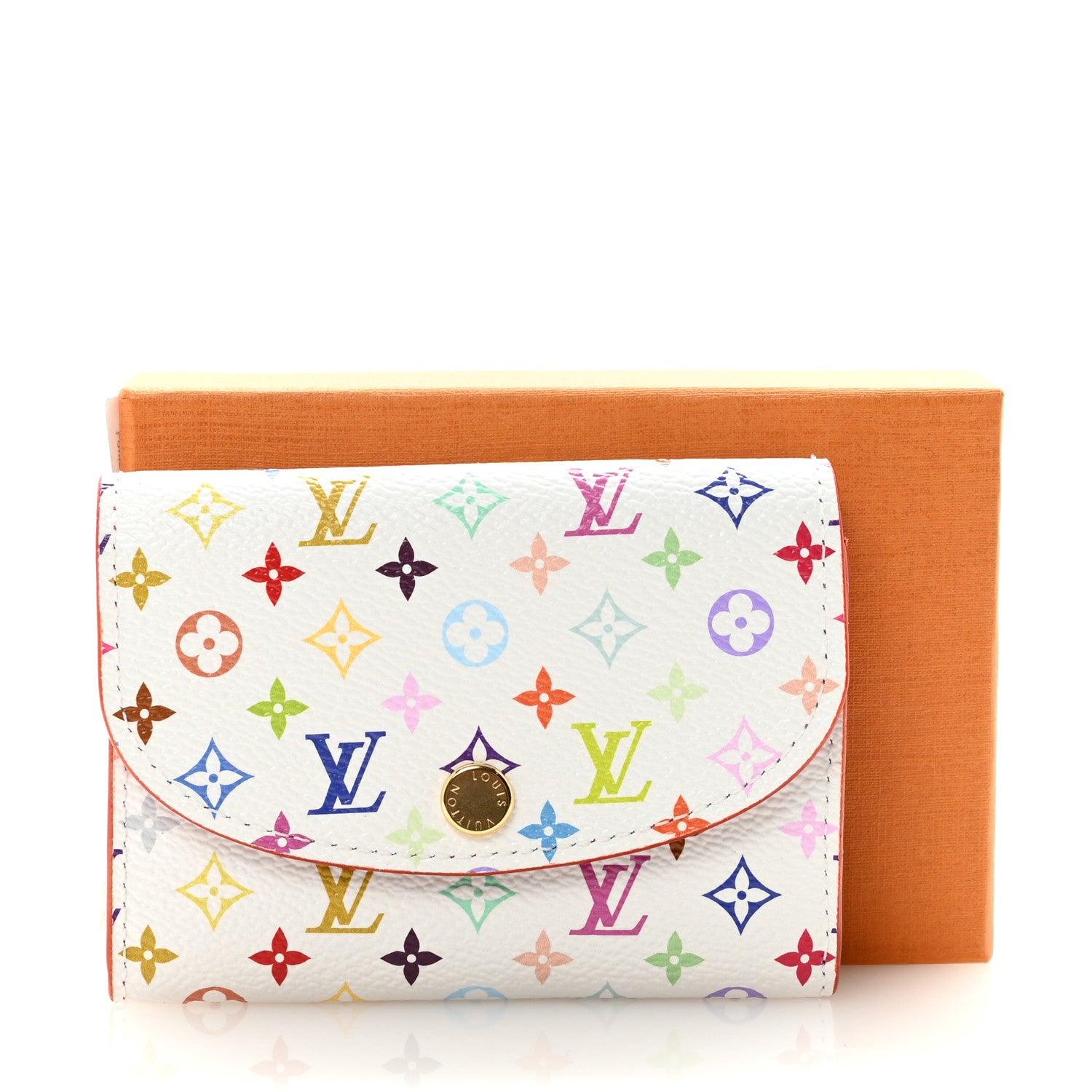 Louis Vuitton LV X TM Monogram Multicolor Rosalie Coin Purse White Kawaii Pink 7 of 7