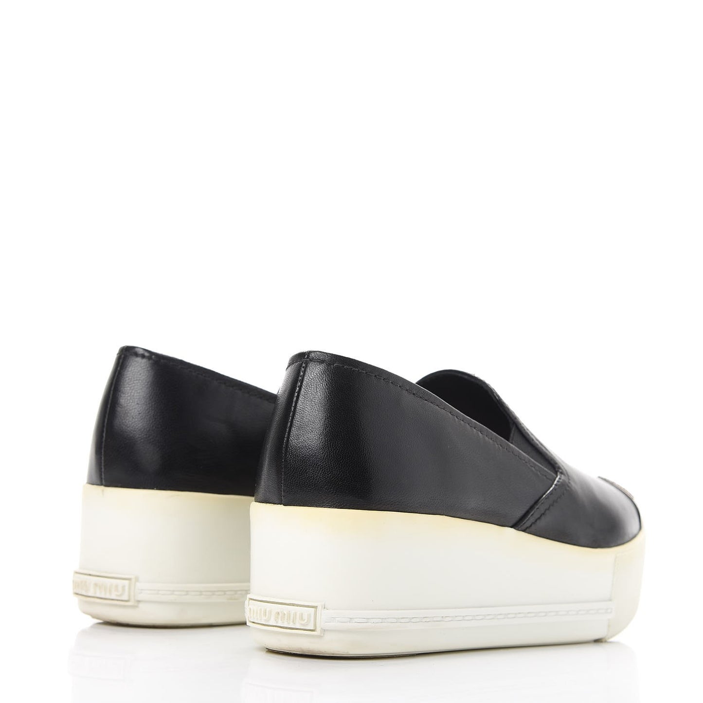 Nappa Metal Cap Toe Slip On Sneakers 36 Nero Black