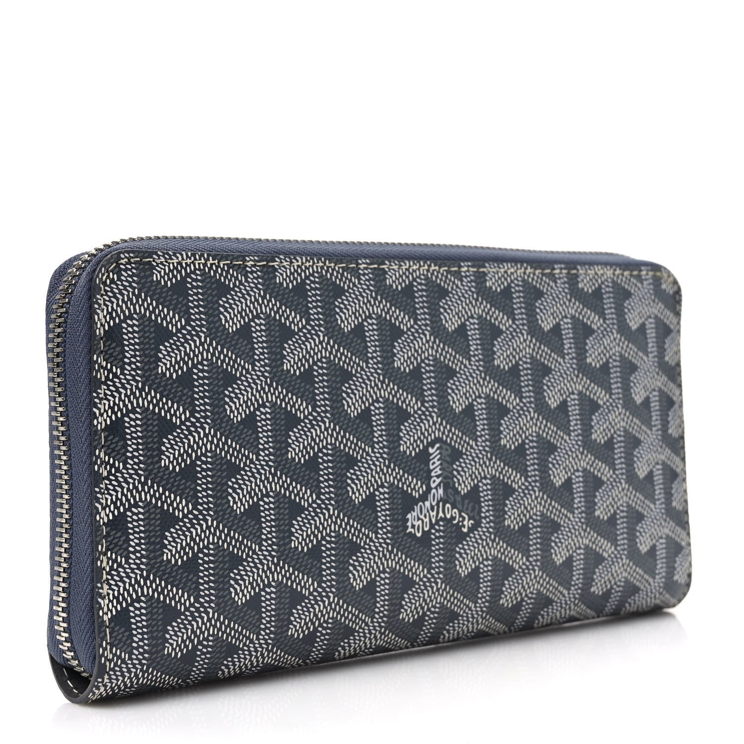 Goyard Goyardine Matignon Zip Around GM Wallet Grey 3 of 7