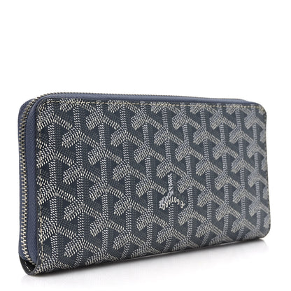 Goyard Goyardine Matignon Zip Around GM Wallet Grey 3 of 7