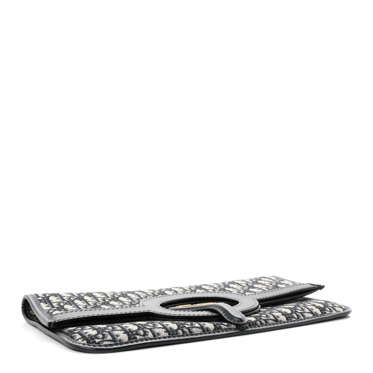 Oblique Fold Over Clutch Blue