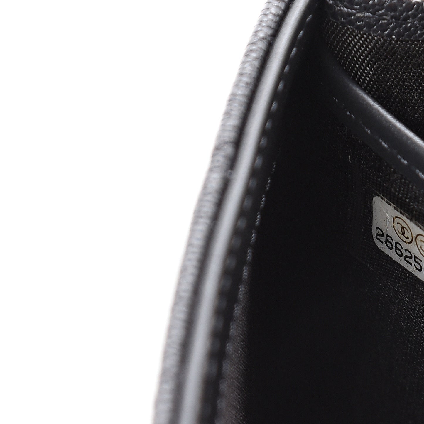 Metallic Caviar Quilted Boy Flap Wallet Black