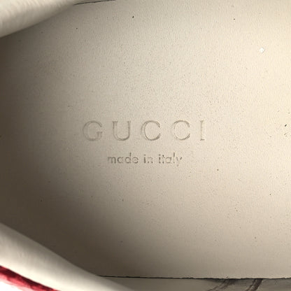 Gucci Calfskin Web Crystal Womens Mouth Ace Sneakers 37.5 White 8 of 12