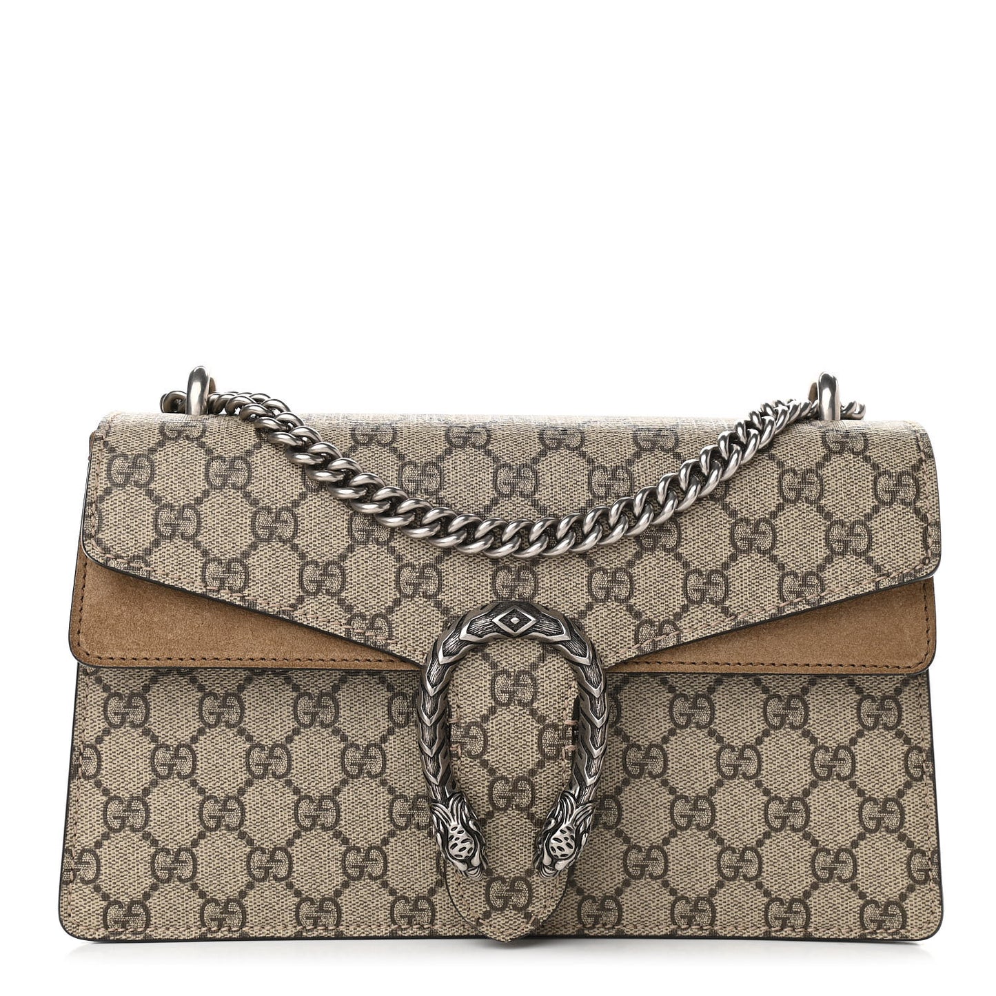 GG Supreme Monogram Small Dionysus Shoulder Bag Taupe