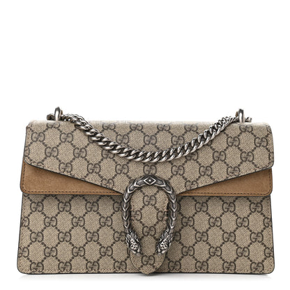 Gucci GG Supreme Monogram Small Dionysus Shoulder Bag Taupe 1 of 10