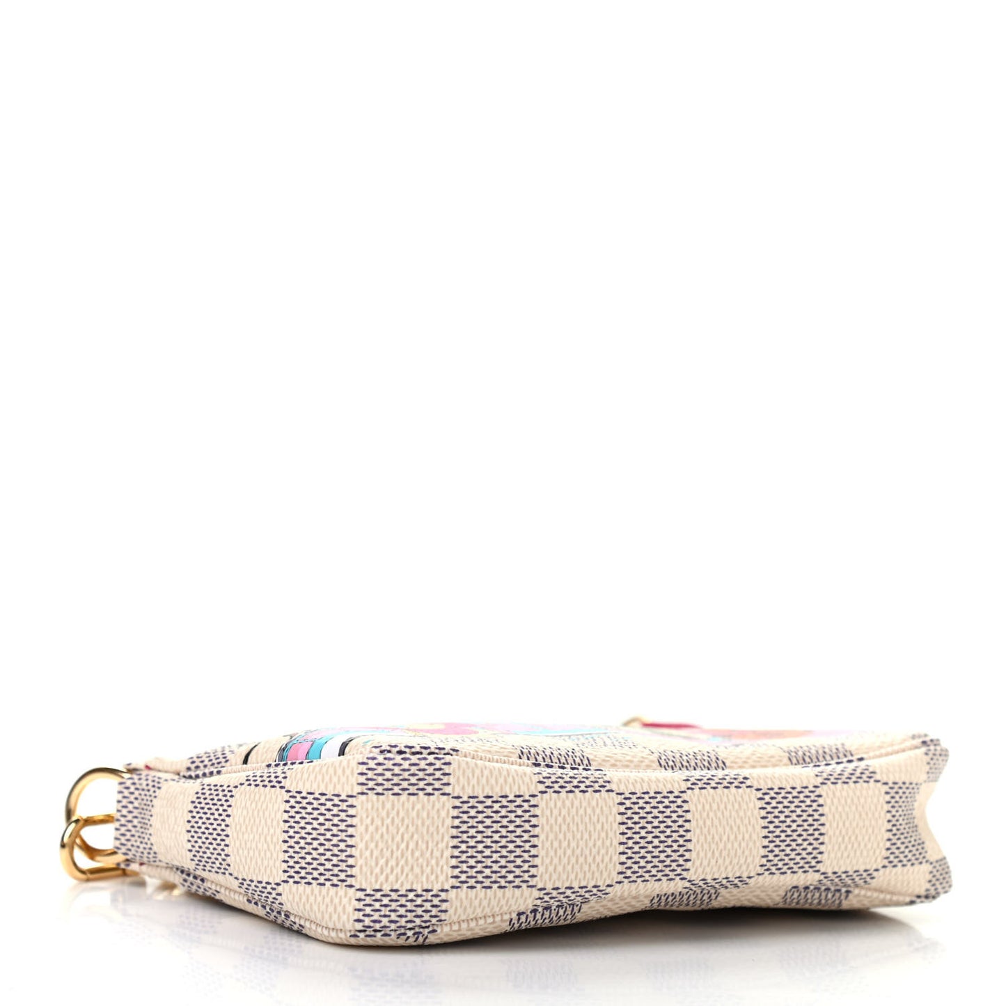 Damier Azur 2021 Christmas Animation Hollywood Mini Pochette Accessories Fuchsia