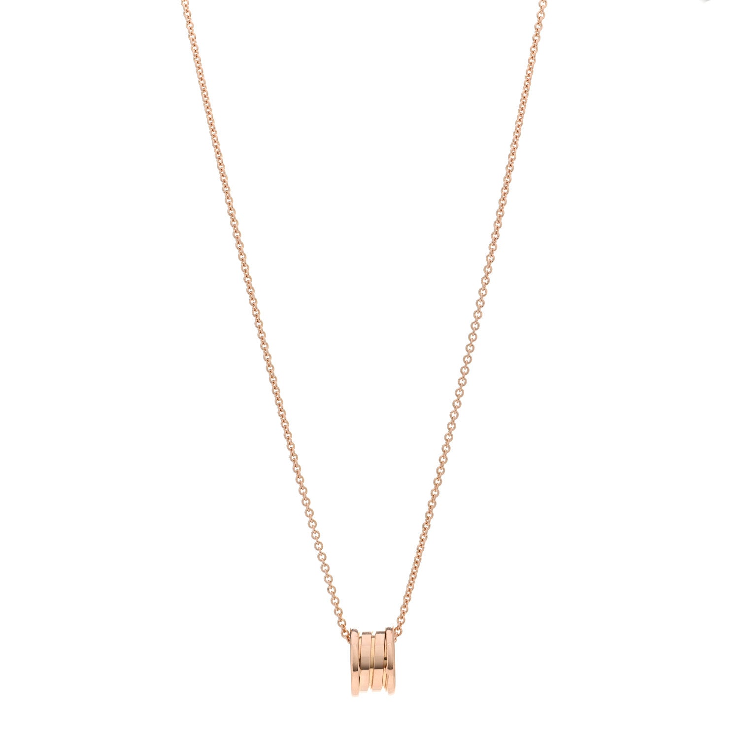 Bulgari 18K Rose Gold B.Zero1 Pendant Necklace 1 of 4