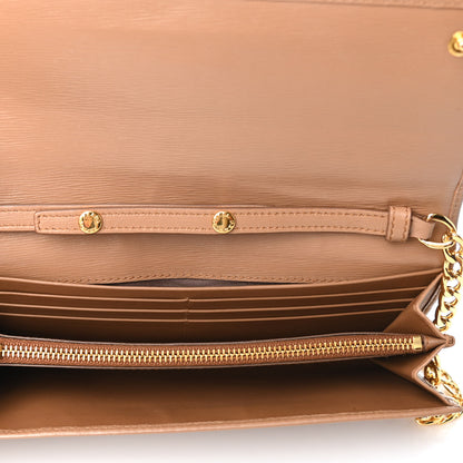 Prada Vitello Move Metal Oro Chain Wallet Naturale 4 of 4