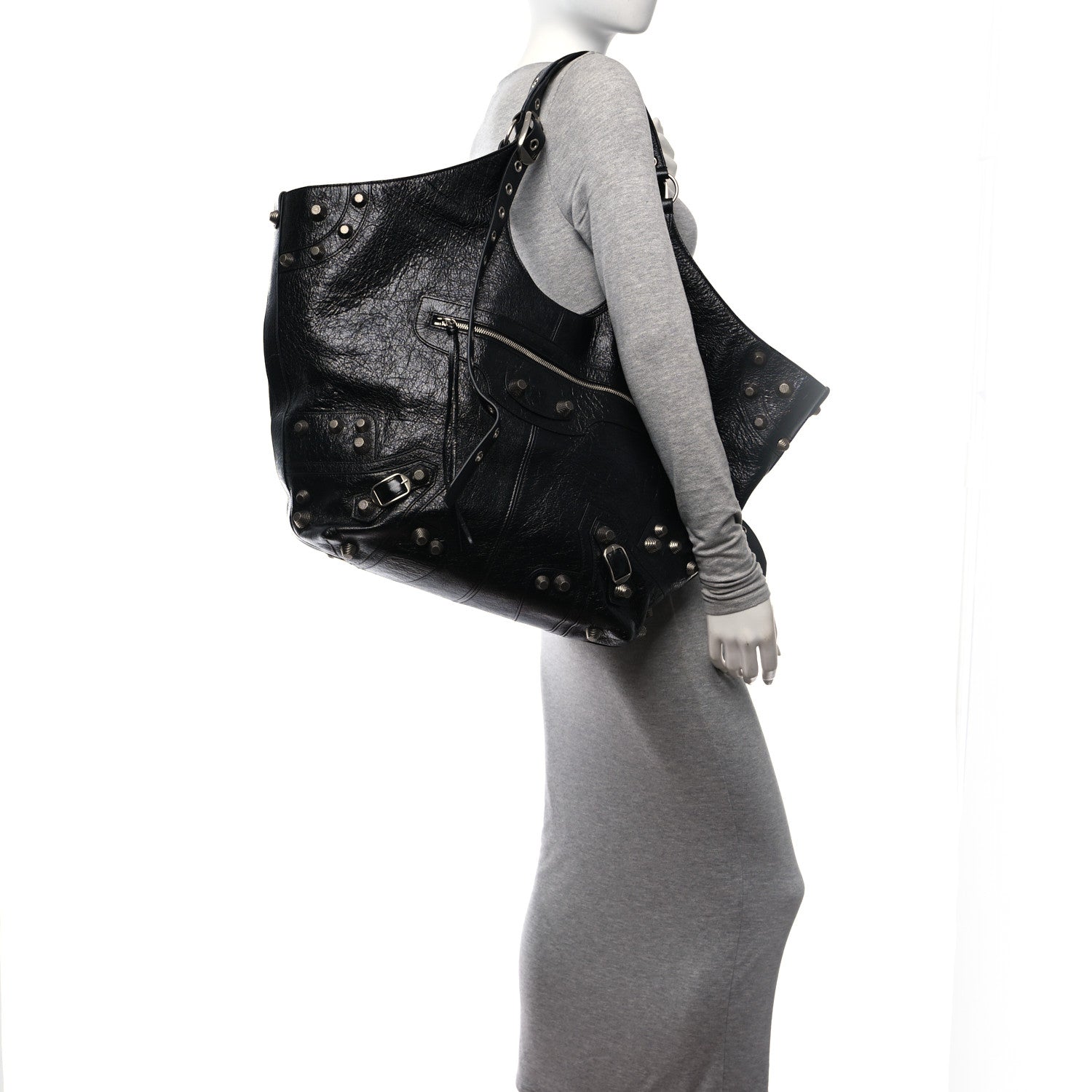 Balenciaga Agneau Arena Large Le Cagole Carry All Bag Black 3 of 10