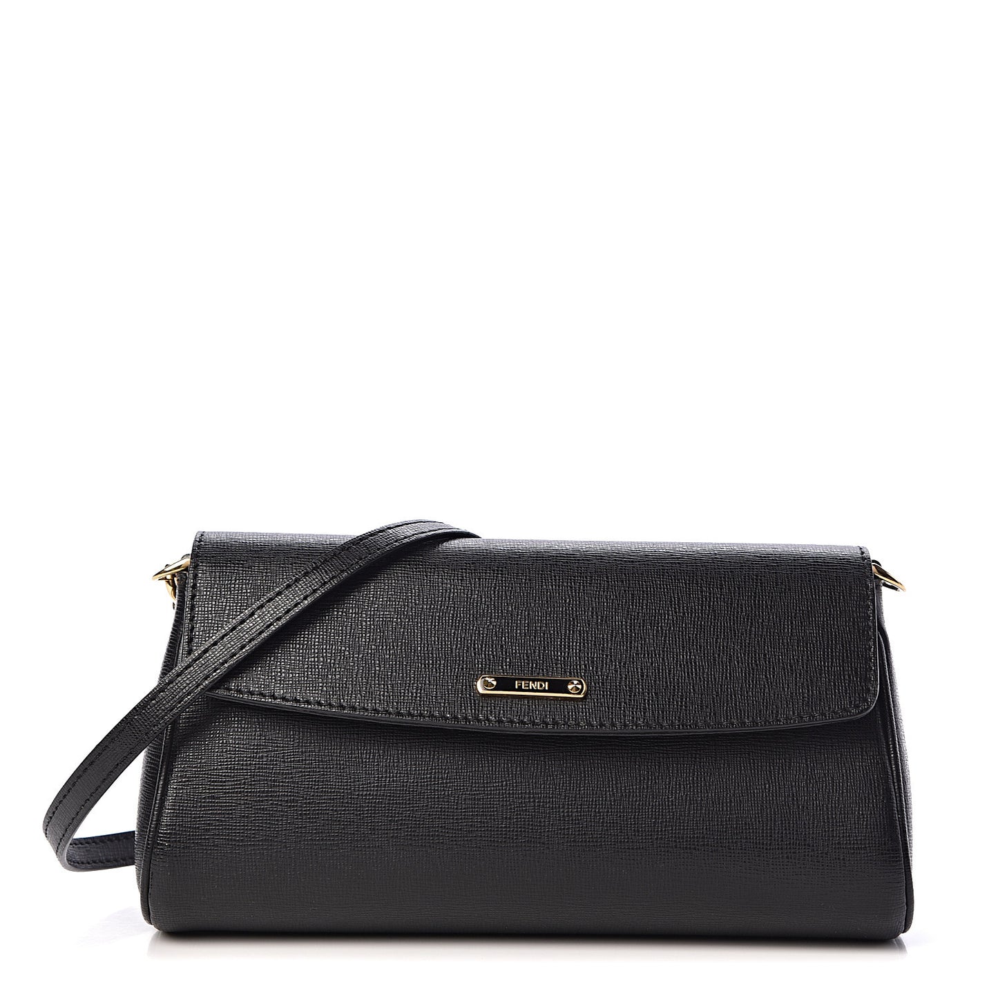 Vitello Elite Flap Crossbody Bag Black