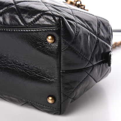 Chanel Glazed Calfskin Castle Rock Bowling Bag Black 6 of 10
