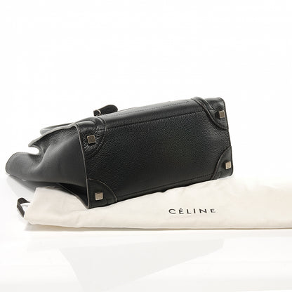 Celine Drummed Leather Micro Luggage Bag Black 7 of 8