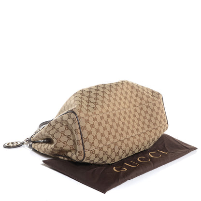 Gucci Monogram Dollar Calfskin Large Sukey Tote Beige Ebony Testa di Moro 4 of 8