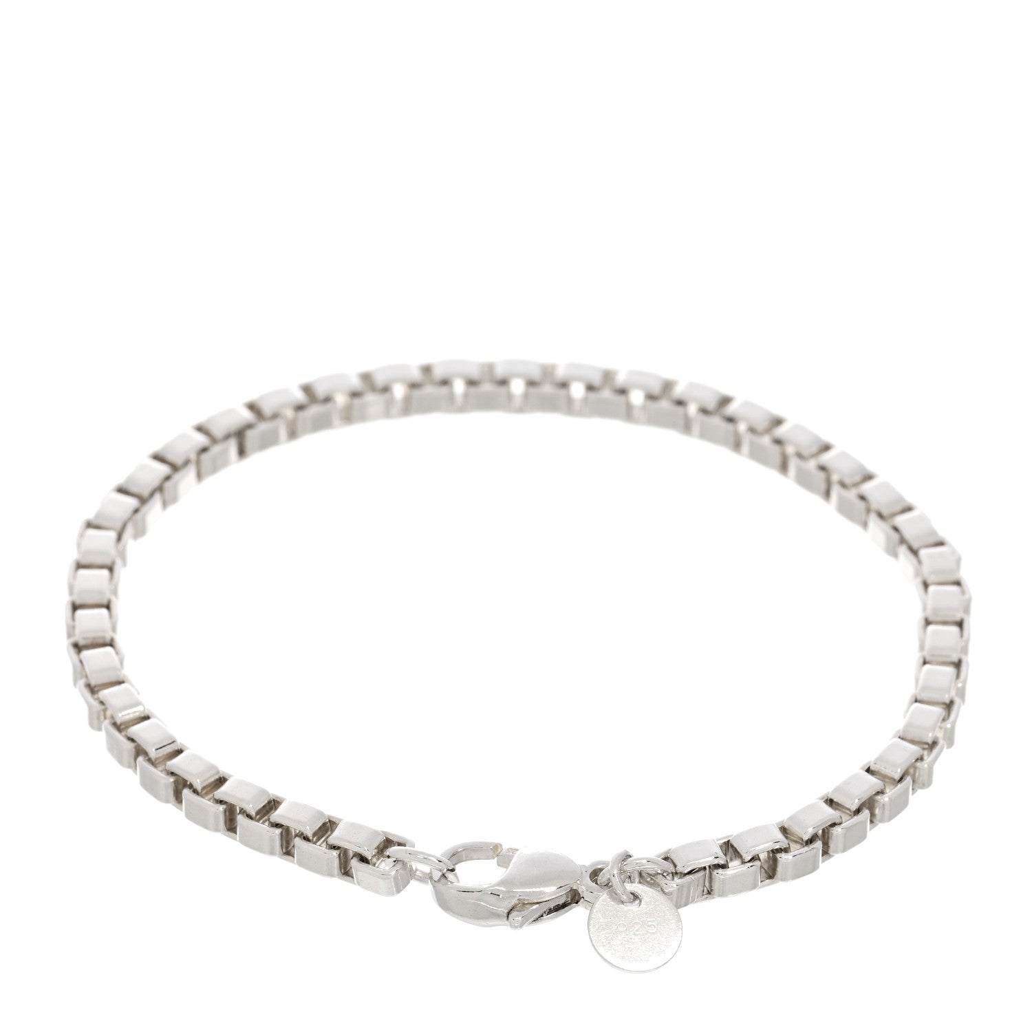 Tiffany Sterling Silver 4mm Venetian Link Bracelet 2 of 5