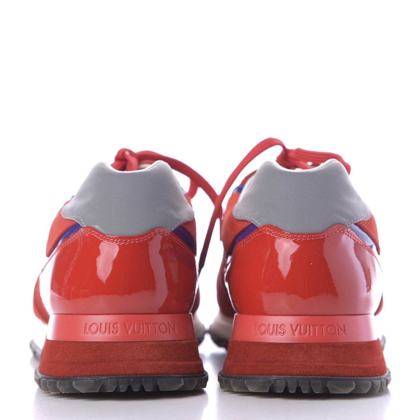 Nubuck Calfskin Perforated Run Away Sneakers 39.5 Rouge