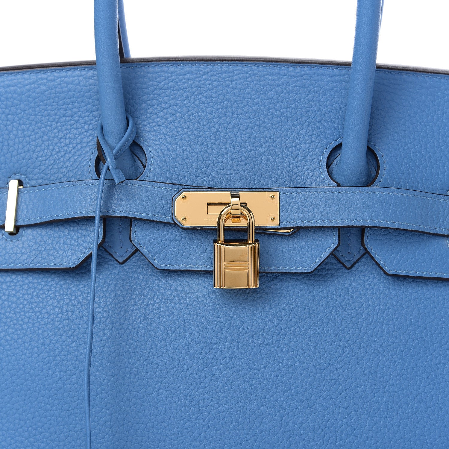 Hermes Taurillon Clemence Birkin 35 Bleu Paradis 7 of 9