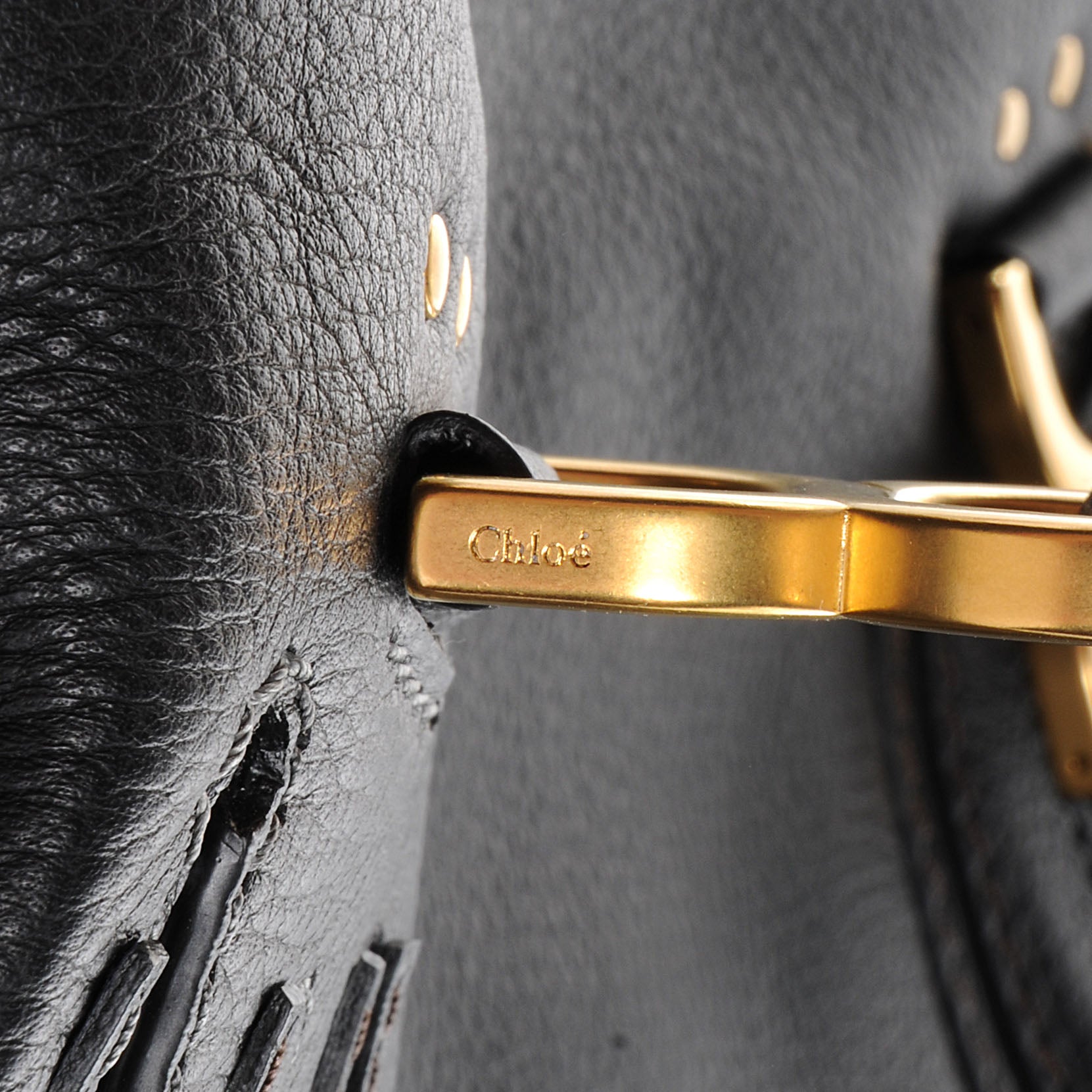 Chloe Calfskin Large Marcie Satchel Black 9 of 9