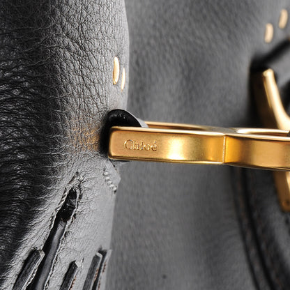Chloe Calfskin Large Marcie Satchel Black 9 of 9