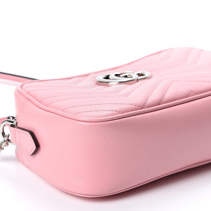 Gucci Calfskin Matelasse Small GG Marmont Chain Shoulder Bag Wild Rose 8 of 10