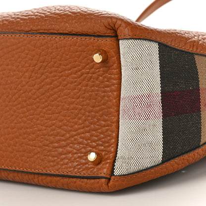 Burberry Grainy Calfskin House Check Small Maidstone Saddle Brown 8 of 9