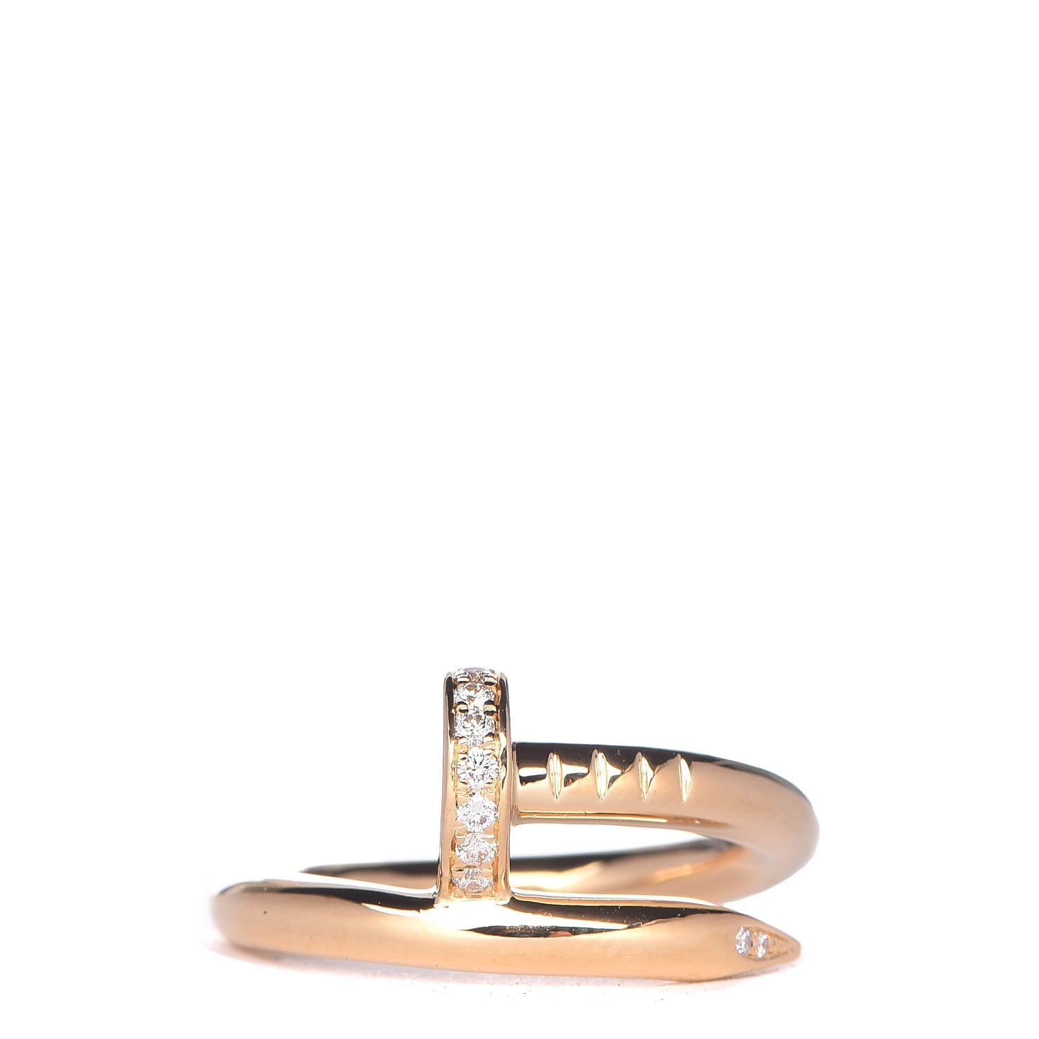 Cartier 18K Yellow Gold Diamond Juste Un Clou Ring 47 4 1 of 6