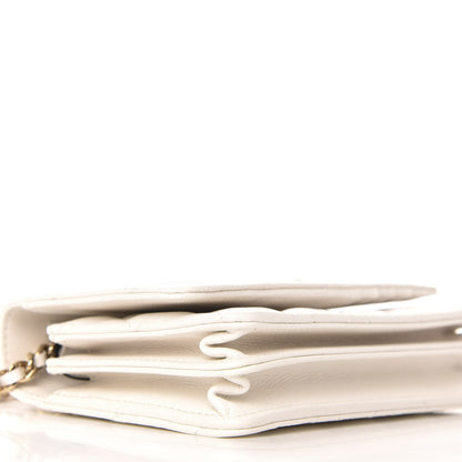 Chanel Caviar Quilted Mini Wallet On Chain WOC White 7 of 11
