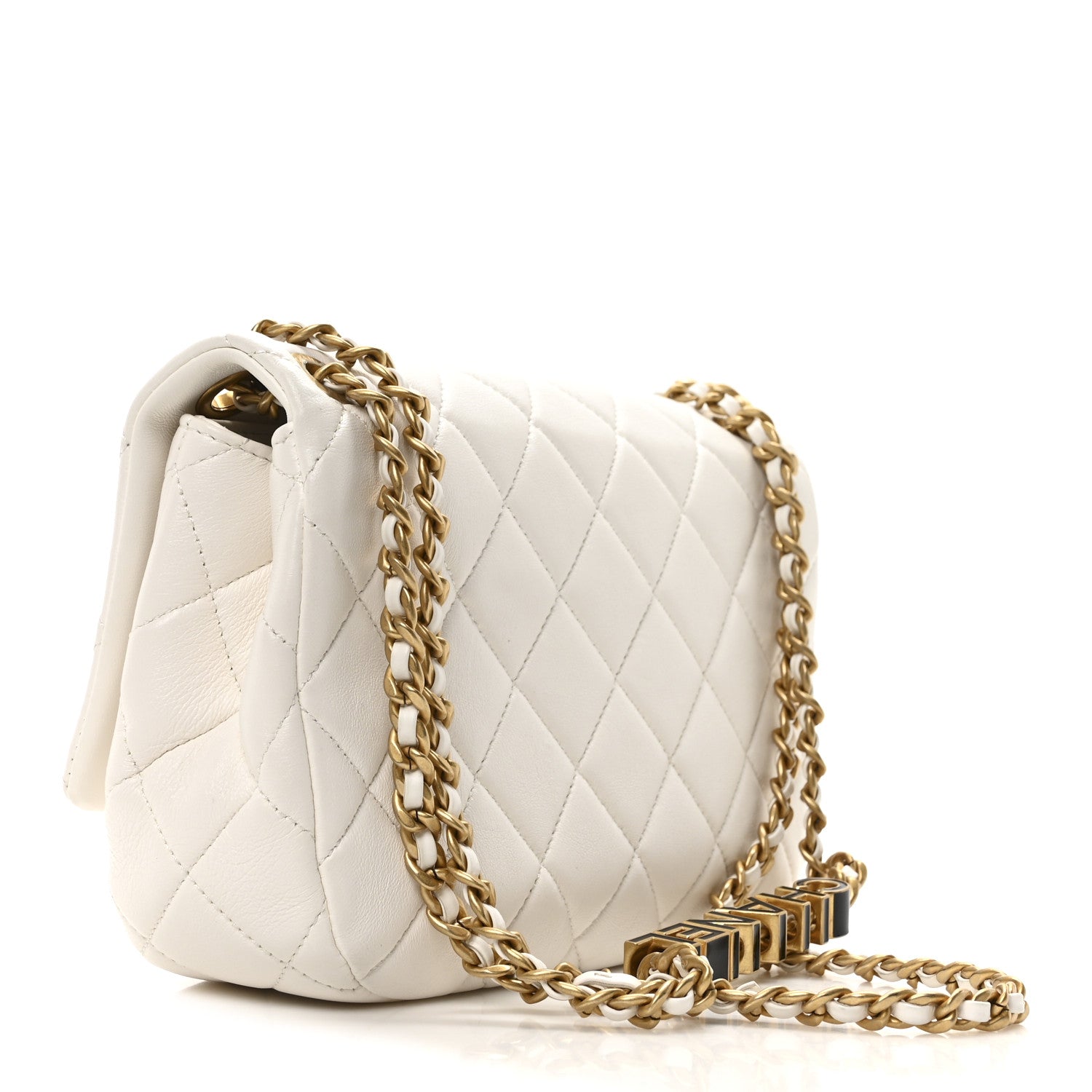 Chanel Lambskin Quilted Chanel Clip Flap White 3 of 10