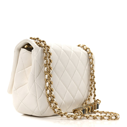 Chanel Lambskin Quilted Chanel Clip Flap White 3 of 10