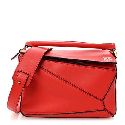Loewe Calfskin Small Puzzle Bag Scarlet 1 of 9